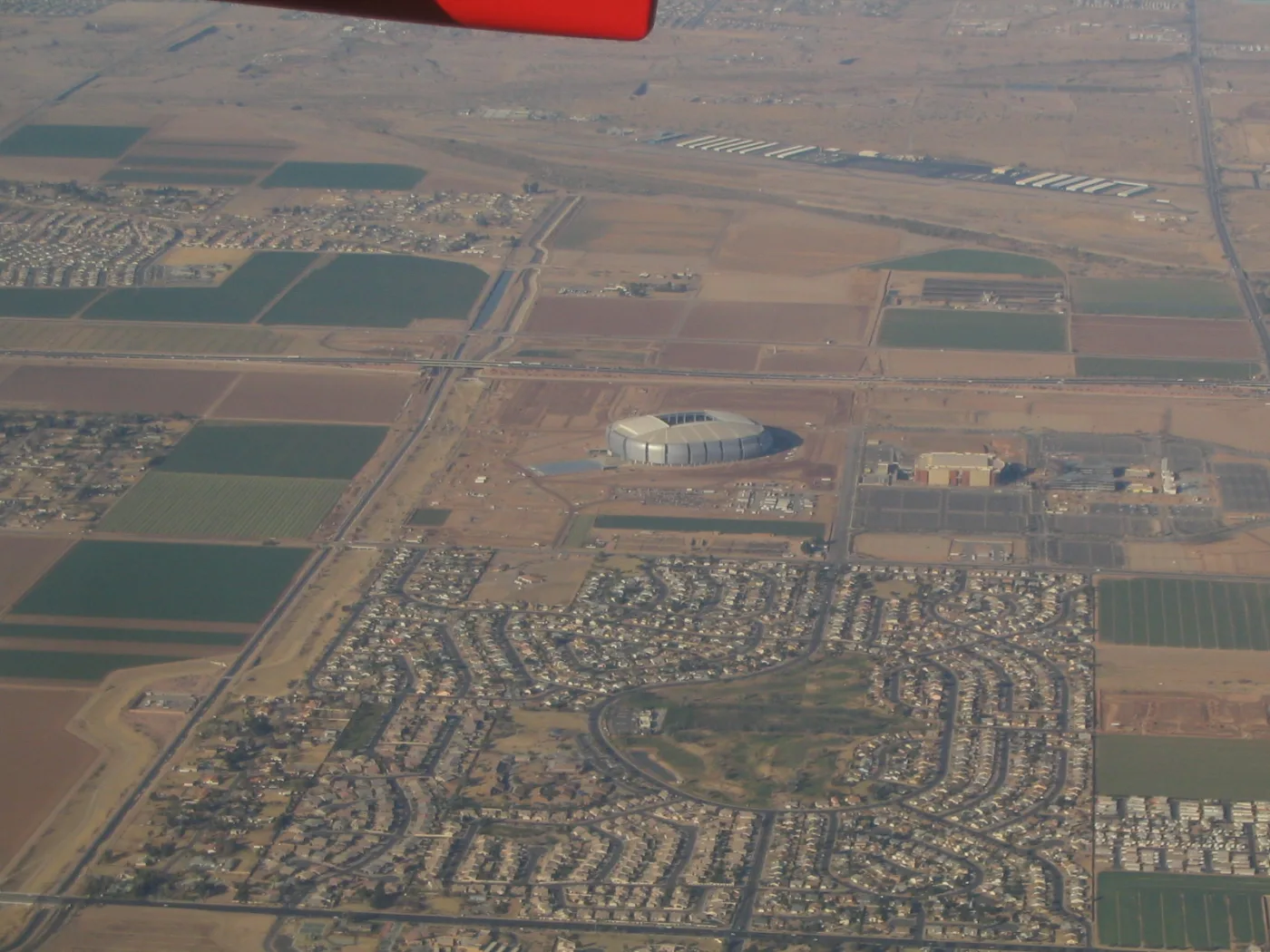 El West Valley visto desde el aire en Glendale (AZ), Arizona, zona donde tramitamos placas temporales de 30, 60 o 90 días