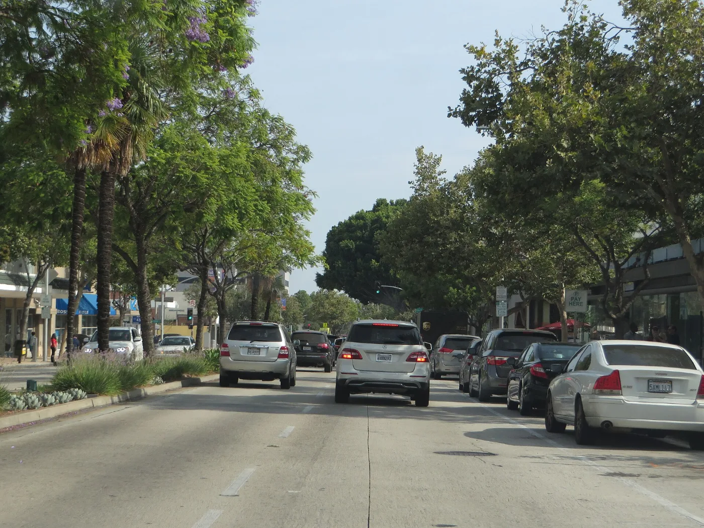 Tráfico en el centro de Pasadena, Pasadena: placa temporal registrada con agentes y dealers licenciados ante el DMV